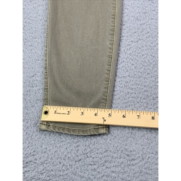 PAIGE Jeans Pants Womens Size 28 Waist Measurement Olive Green Skinny Stretch - Picture 4 of 9
